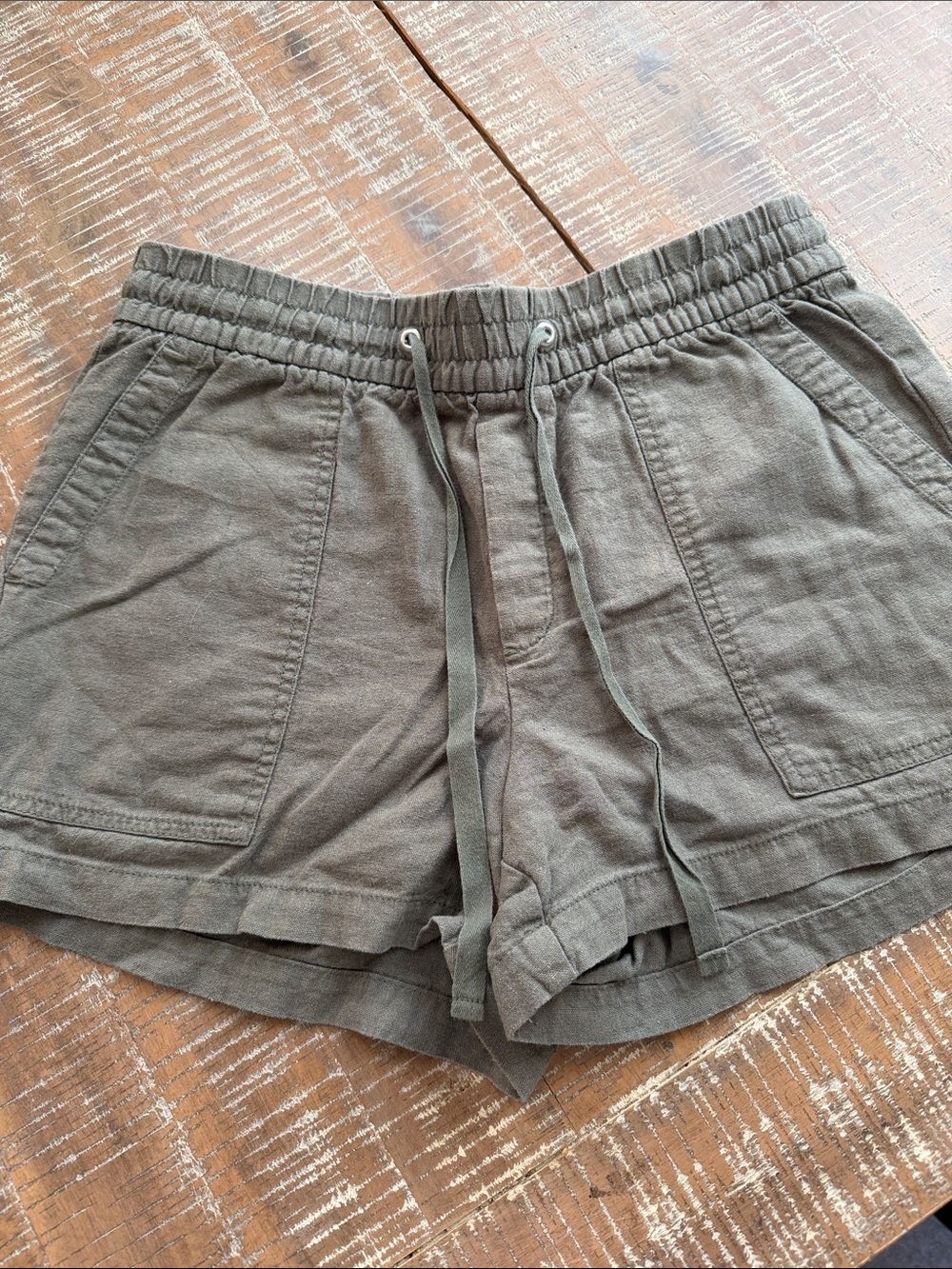 GAP Olive Drawstring Athletic Shorts